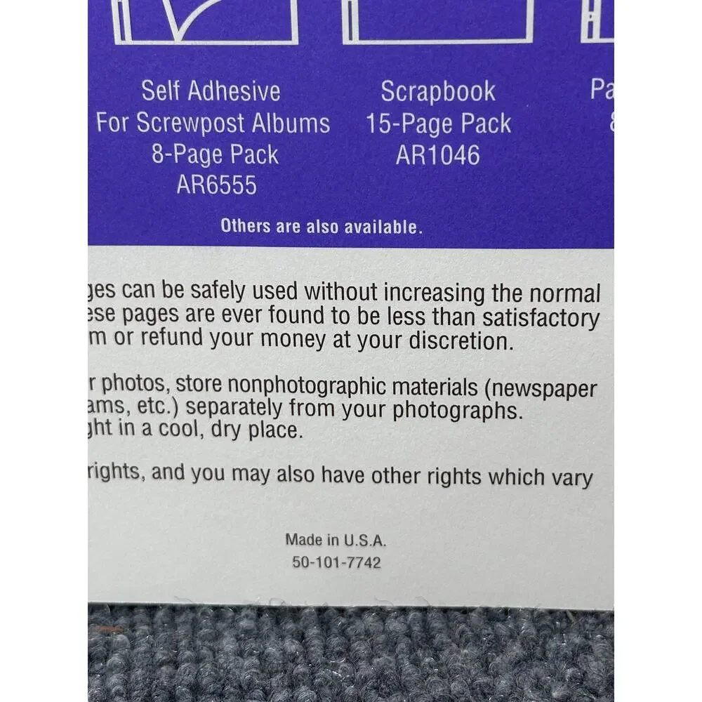 Hallmark embossed tooled faux leather photo album NEW post bound adhesive pages - Picture 5 of 11